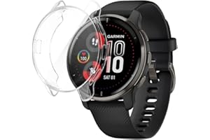 Etui KONEE kompatybilne z Garmin Venu 2 Plus, etui z ochraniaczem ekranu, [Odporne na zarysowania] [Ultra cienkie miękkie] etui z TPU dla Garmin Venu 2 Plus - przezroczyste