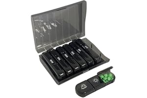 BOJIUSARL Pilulier Semainier hebdomadaire 3 fois par jour, Pilulier de voyage portable 7 jours Boîte à pilules quotidienne amovible pour ranger les vitamines, les médicaments, l'huile de poisson, etc