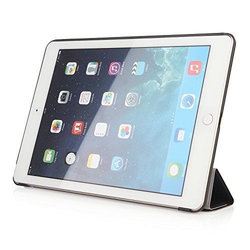 iHarbort® Apple iPad Air 2 Hülle – Ultra Slim Leder Tasche Hülle Etui Schutzhülle Ständer Smart Cover Case für iPad Air 2/ iPad 6 Generation , mit Schlaf / Wach-up-Funktion (iPad Air 2, schwarz) - 2