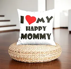 DreamVio Soft Fabric Cushion, Gifts for Mom,Grandma,World's Best Mom,Pyari Mumma,Mummy on Birthday's, Mother's Day Color : White Size : 12 x 12 Inch Design 163
