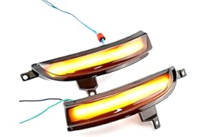 MKptopia dynamiczne boczne lusterko wsteczne włączony kierunkowskaz LED lampka kontrolna lustro lampa błyskowa kompatybilna z Re-nault Ko-leos 2011-2017)