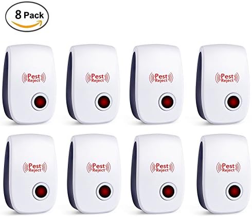 blumads Ultrasonic Pest Repeller, Electronic Mouse Control Repellent Plug in for Rodents, Files, Mosquitos, Ants, Cockroach, Spiders, Bugs- Safe for Human and Pets (8 Pack)