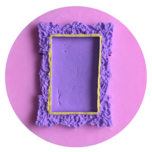 LYNCH Bilderrahmen formte Silikon-Form-Fondant-Kuchen Soap Kerzenformen,Rosa