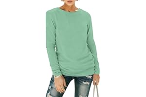 OGBK Langarmshirt Damen Sweatshirt Regular Slim Fit Tops Basic Langarm Tshirt Rundhals Oversize Oberteile Herbst Casual Baumwolle Tee Shirts Streetwear