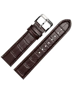 HUGO BOSS Uhrenarmband 22mm Leder Braun Original Prägung, Kroko - Uhrband Für Uhrenmodell 1512570 - Original Ersatzteile...