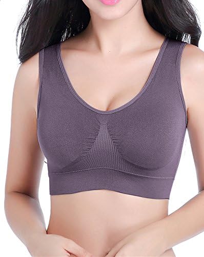 sexylady Yoga Sports Sleep Bra for Women Wirefree X-Large Dusty Pink