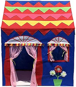 Homecute Hut Type Kids Toys Jumbo Size Play Tent House for Boys and Girls Blue-Red