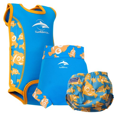 Konfidence Babywarma and Swim Nappies Set Clownfish Small - 3 to 6 Months