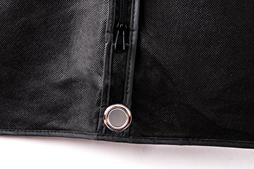 hangermaster Kleid/Mantel Kleidersack 137 cm (137,2 cm) schwarz atmungsaktiv Schutzhülle & Tasche – 3 Pack - 3
