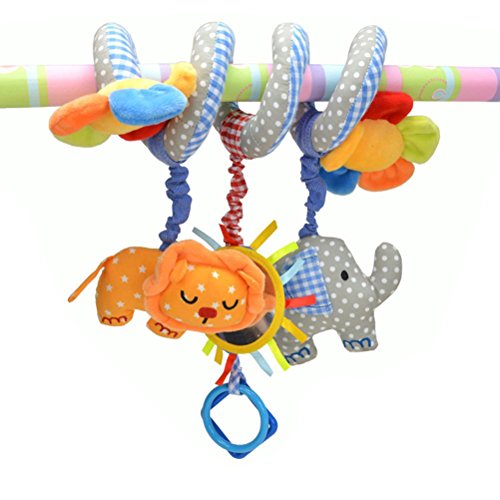 Leorx Spirale Spielzeug, Kinderwagen, Spielzeug, Bett hängen, Spielzeug, Baby-Autositz-Spielzeug mit Spiegel und Bell - 3