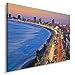 Produktbild Feeby Frames, Leinwandbild, Bilder, Wand Bild, Wandbilder, Kunstdruck 50x70cm, KÜSTENBLICK, MAZATLAN, MEXIKO, ANTENNE, NEONS, SONNENUNTERGANG