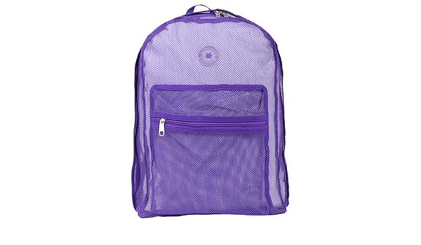 purple mesh backpack
