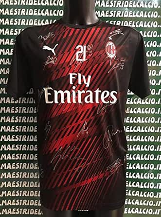 Maestri Del Soccer Prematch Training Jersey Devil Ibrahimovic 21 Autographed A C Milan 2019 2020 Amazon Co Uk Clothing