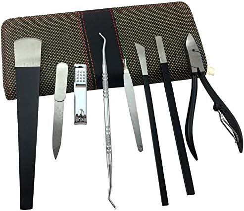 Spove Pedicure Sets Professional Pedicure Knife Kit Foot Care Callus Corn Cuticle Clipper Pusher Remover Travel Case