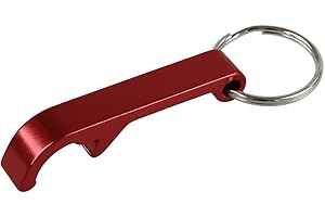 EELABPER Porte-clés décapsuleur de bouteille de bière de qualité supérieure - Rouge