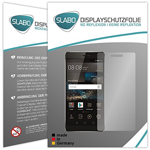 4 x Slabo Displayschutzfolie Huawei P8 Displayschutz Schutzfolie Folie "No Reflexion|Keine Reflektion" MATT - Entspiegelnd MADE IN GERMANY