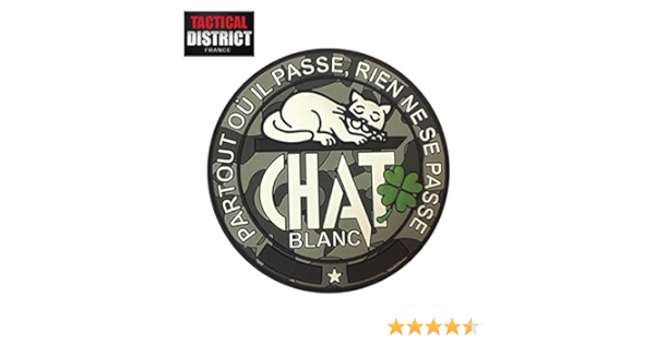 Ecusson Pvc Chat Blanc Police Gendarmerie Divers Amazon Fr Commerce Industrie Science