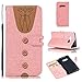 Produktbild Galaxy S10 Lite Hülle, Leder Tasche Handyhülle Flip Wallet Schutzhülle für Samsung Galaxy S10 Lite mit Ständer und Kartenfächer/Magnetverschluss #Q (Pink)