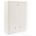 Burg-Wachter MB11 Forth Rear Access Gate & Wall Mounted Galvanised Steel Lockable Weatherproof Post Box - White - 25x35x10cm