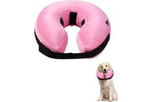 Ceihwa Collare Protettivo Gonfiabile per Cani e Gatto Collare Elisabettiano Cane Morbido Collare Gonfiabile Cane Regolabile Ciambella Cane Post Intervento per Recupero Postoperatorio dell'Animale -S