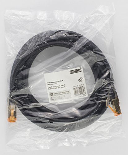 mumbi 3m CAT.7 Ethernet Lan Netzwerkkabel – CAT.7 S/FTP (RJ45) 3 Meter Kabel in schwarz - 6