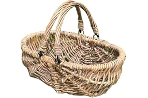 Selections Natural Willow Garden Trug Storage Basket Indoor Outdoor Usage, Small