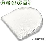 BestCare® - EU Produkt druckentlastendes atmungsaktives Memory Babykissen 4 Größen für Babybettchen Kinderwagen Stubenwagen zur Vermeidung gefährlicher Lücken, mit Aloe Vera, Größe:33x30 cm (oval)