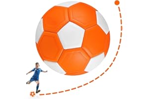 Fonyiunce Ballon de Football Courbe, Ballon de Direction en Caoutchouc Incurvé, Ballon Courbe pour Enfants pour Jeux de Football, Cadeaux pour Enfants