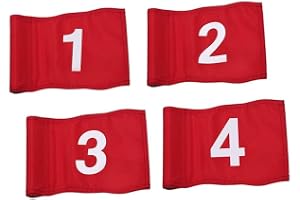 HEBEOT 4-pack golfflagga för att sätta grön golfflagga mål golfflaggstång för gård inomhus trädgård, för bakgårdar, gröna, träningsplatser 23 x 15 cm