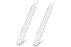 Klarlight Bombilla halógena 100W R7S 118mm regulable 2800K blanco cálido, 1300LM J118 AC 220-240V bombilla halógena lineal, ángulo de haz 360° bombillas halógenas para el hogar, 2pcs.