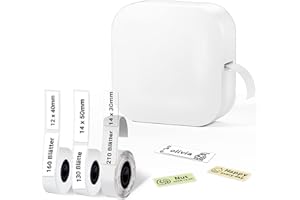 COLORWING Q30 Bluetooth Etikettendrucker, Beschriftungsgerät Selbstklebend Kompatibel Mit Ios Android, Tragbarer Mini Etikettiergerät FüR Zuhause BüRo Schule Etikettierung