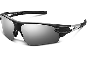 BEACOOL Gafas de Sol Polarizadas Gafas de Sol Deportivas Unisex Protección UV con Monturas Ligeras para Esquiando Ciclismo Carrera Surf Golf Conduciendo