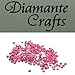 300 x 1mm Light Pink Round Diamante Loose Flat Back Rhinestone Gems - created exclusively for Diamante Crafts