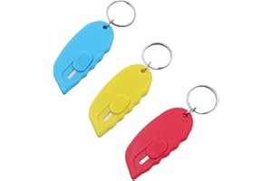 CMUYKIBU 3Pcs Ouvre-lettre,Cutter standard,Box Cutter,Mini coupe-papier portable,lame rétractable couteaux utilitaires