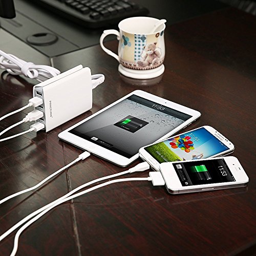 Poweradd 50 Watt Ladeadapter mit 6 USB Port USB Ladegerät für Smartphones,5V Tablet PCs und andere USB Geräte - 6