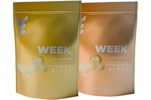 Weekontrol Pack 2 Sabores de Batidos Sustitutivos de Comida Week Shake con Alto Porcentaje de Proteína Vegetal. Batido Saciante para Mantener Peso (600gr (2 unidades), Vainilla - Plátano)