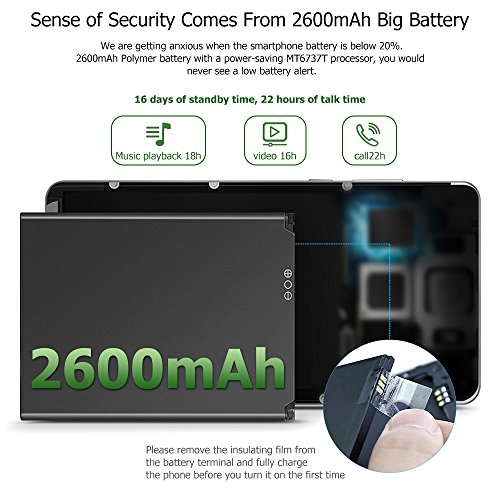 CUBOT R9 Smartphone Android 7.0 Unlocked 3G Telefono Cellulare,5.0 Pollici HD IPS Display,MT6580,Quad-Core 1.3GHz,2GB RAM+16GB ROM, Fotocamera Principale Doppia 13M/5MP,Dual SIM WiFi GPS Bluetooth Fingerprint Scanner Cellulare Smartphone in Offerta (blu)