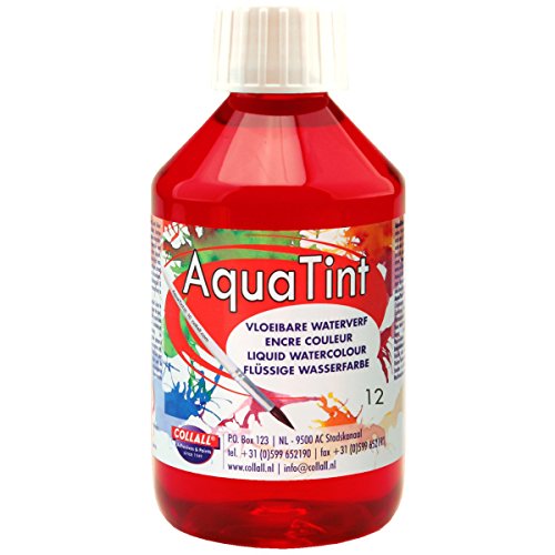 Wasserfarbe flüssig - AquaTint hochpigmentiert 250ml dunkelrot