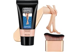 AYAYAMO Leg Makeup Waterproof and Brush Bundle- Full Coverage Concealer for Legs and Body,Tattoo Cover Up Makeup, Bruise and Scar Concealer, Lightweight, Sweat Proof, Non Transfer, Easy to Apply (1#)