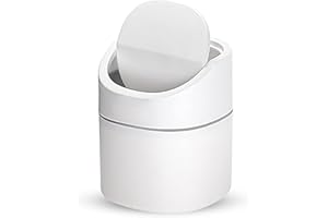 Gsrhzd Mini Mülleimer, Tischabfalleimer, Tischmülleimer mit Deckel, Verwendet für Familie Wohnzimmer Schlafzimmer Badezimmer Büro Auto Innen Kunststoff Mülleimer (2L)