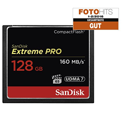 SanDisk Extreme Pro CompactFlash 128GB Speicherkarte (bis zu 160MB/s lesen) - 4