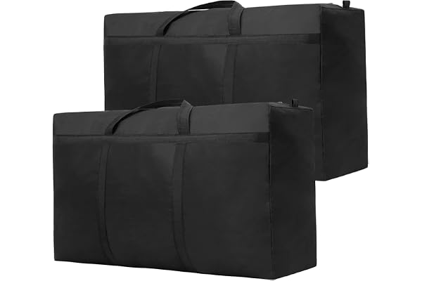 Janety 300 l stor förvaringsväska, 2 stycken förtjockade stora kläder förvaringsväska med dragkedja, stor kapacitet för att transportera sängkläder xxl resväska bärväska, 116 x 55 x 46