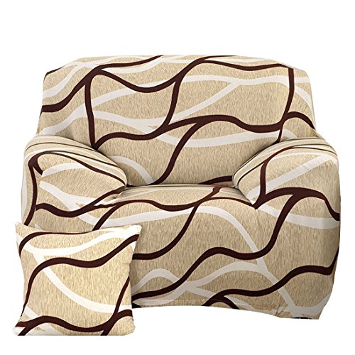 sourcingmap Stretch Schonbezug. Form Passt, Rutschfest, Stilvoll Möbel Shield / Schoner Mit Weich, Leicht Schoner Couch. Sofa Überwurf 35-55 inch - Geometrisch Muster-1 sitz
