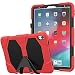 Produktbild iPad Pro 11" 2018 Hülle, 3 in 1 Hybrid Stoßfest Hülle Robust Schutzhülle Tasche mit Integrierter Displayschutzfolie & Ständer Cover für Apple iPad Pro 11" 2018 Release - Rot