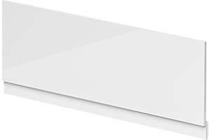 Balterley Front Bath Panel Covering with Plinth 1500mm, MDF Bath Panels White, Straight Front Bathroom Panels for Bathtub, Water Resistant Side Panel for Bathroom Baths and Soaking Tubs (White)