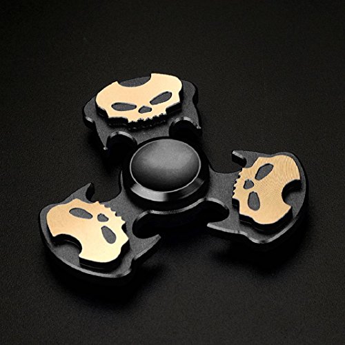 Legierung Fidget Hand Spinner Finger EDC Focus Stress Reliever Spielzeug für Kinder Erwachsene Geschenk (Schwarz) - 2