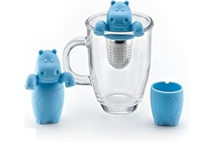 ANTICO CAFFE' NOVECENTO ChaCult | Filtro The Infusione | Filtro Tisane Infusione Acciaio | Filtro Tè a Forma di Ippopotamo | Filtro Tè Acciaio | Filtro Tea