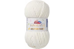 GENERIC Strickfein Himalaya Dolphin Baby Wolle Garn Baumwolle Strickwolle zum Stricken häkeln (80308 Naturweiß)