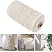 Produktbild Merisny 200m x 3mm Makramee Schnur Baumwollseil Natürliche Dicke Baumwollschnur Dekoratives Stricken Handgemacht Schnur für für DIY Handwerk Basteln Wandbehang Pflanze Aufhänger, Naturbeige