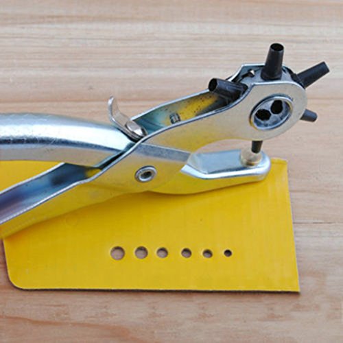 Gazechimp 8Zoll Hole Punch Zange, Lochzange Zange 6 Locher Guertel Zange Leder, Handheld Leder Watch Band Gürtel Hole Puncher Punch Zange